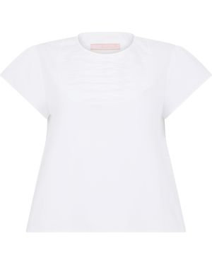 Kristina Ti T-Shirt With Pleats - White