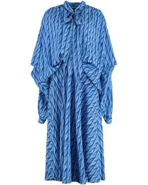 Balenciaga Printed Dress - Blue