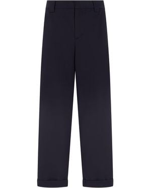 Golden Goose Straight Cotton Trousers - Blue