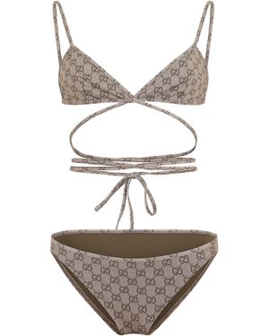 Gucci Bikini con monogram - Marrone