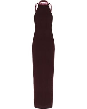 The Attico Midi Dress In Cady - Purple