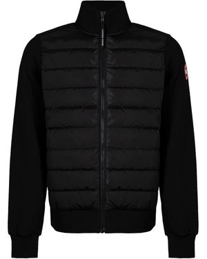 Canada Goose Huron Hybridge Cardigan With Padded Front Panel - Black