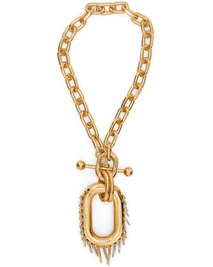 Rabanne Punk Xl Metal Link Necklace - Metallic