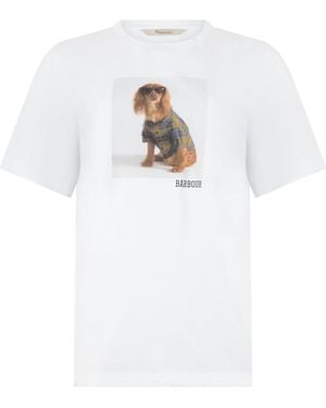 Barbour Cotton T-Shirt With Print - White