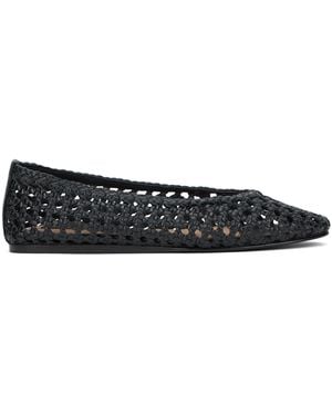 Manebí Woven Leather Ballerinas - Black