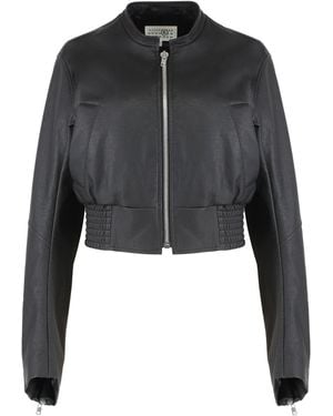 MM6 by Maison Margiela Eco-Leather Bomber - Black