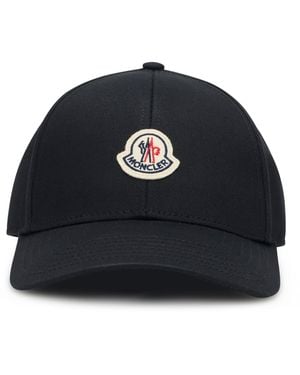 Moncler Cap With Embroidered Logo - Blue