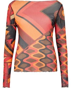 PUCCI Tulle Top With Vivarium Print - Pink