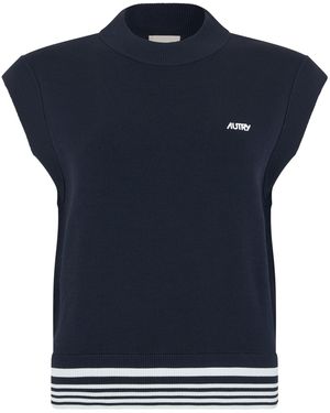 Autry Sweater Without Sleeves - Blue