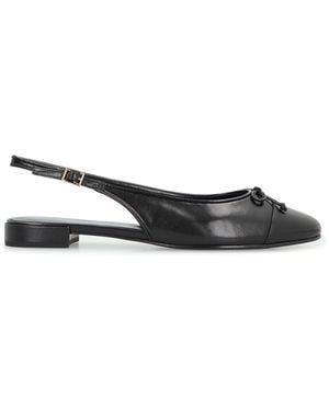 Tory Burch Leather Slingback Court Shoes - Black