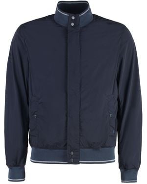 Paul & Shark Nylon Bomber Jacket - Blue