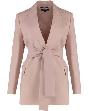 Weekend by Maxmara Blazer Teso con cintura in vita - Rosa