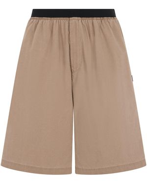 MM6 by Maison Margiela Shorts With Elastic Waistband - Natural