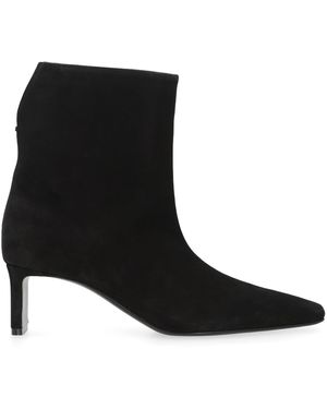 KHAITE Ankle Boots Ona Suede Calf Leather - Black