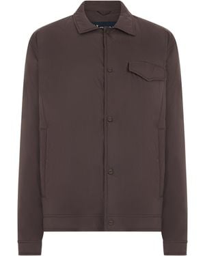 Herno Technical Jacket With Buttons - Brown