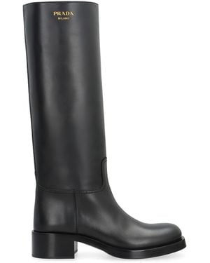 Prada Stivali in pelle - Nero
