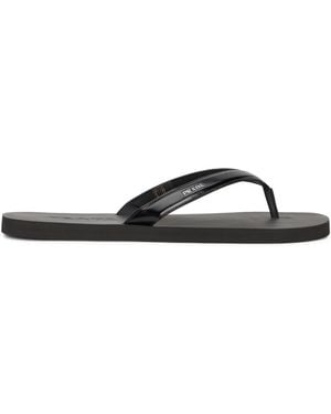 Prada Infradito minimaliste con scritta - Nero
