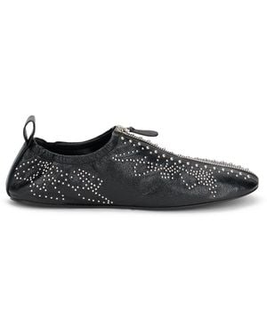 Chloé Scarpe basse in pelle con Borchie - Nero