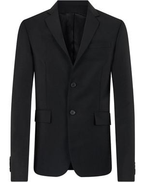 Fendi Blazer in misto lana e mohair slim fit - Nero