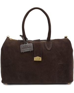 Schell Suede Handbag - Black