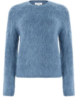 Vince Maglione girocollo in misto alpaca - Blu
