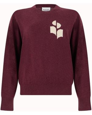 Isabel Marant Maglione in cotone misto lana - Viola