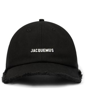 Jacquemus Cappello in cotone con logo - Nero