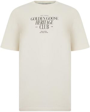 Golden Goose Cotton T-Shirt With Logo - White