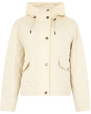 Burberry Piumino con cappuccio trapuntato - Neutro