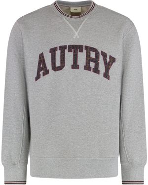 Autry Logo Detail Cotton Sweatshirt - Gray