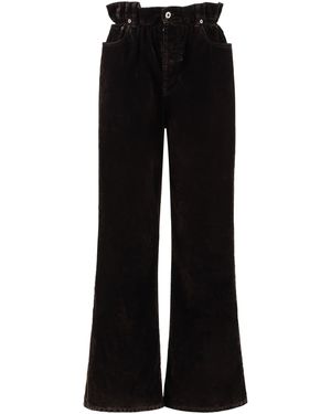 Miu Miu Pantaloni ampi in velluto - Nero