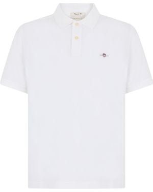 GANT Regular Fit Polo With Logo - White