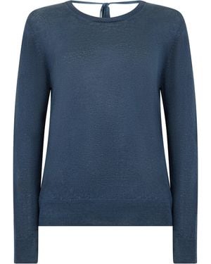 120% Lino Linen Jumper - Blue
