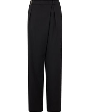 Peserico Pants With Draping - Black
