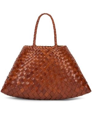 Dragon Diffusion Borsa tote intrecciata - Marrone