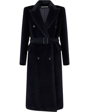 0205 Tagliatore Double-Breasted Wool Coat - Black