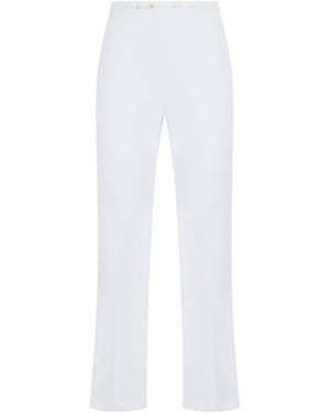 Elisabetta Franchi High Waist Trousers - White