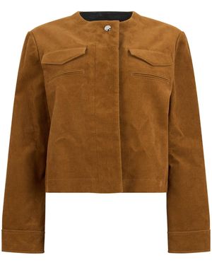 Tory Burch Velvet Cotton Jacket - Brown