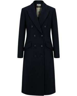 Elisabetta Franchi Cappotto lungo doppiopetto - Nero