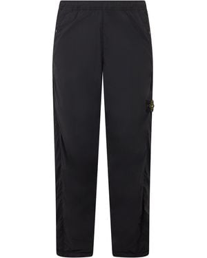 Stone Island Trousers With Elastic Waist - Blue