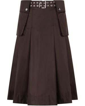 Ganni Pleated Skirt - Brown