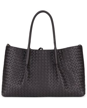 Bottega Veneta Borsa tote Pinacoteca Large in pelle intrecciata - Nero