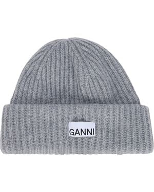 Ganni Cappello in misto lana - Grigio