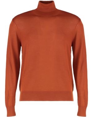 Saint Laurent Turtle Neck Jumper - Orange
