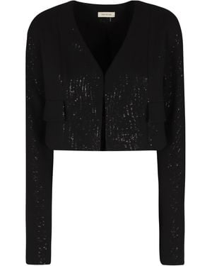 The Mannei Terras Silk Jacket - Black