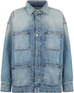 ICON DENIM Giacca in denim con tasche applicate - Blu