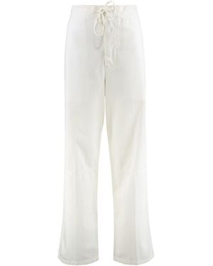 Victoria Beckham Cotton Trousers - White