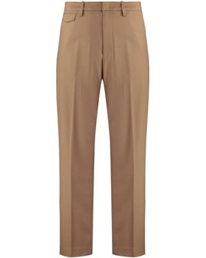 Dondup Louis Virgin Wool Trousers - Natural