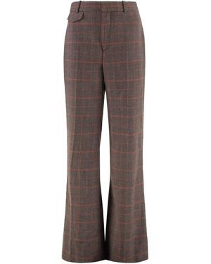 Chloé Pantaloni flared-leg - Marrone