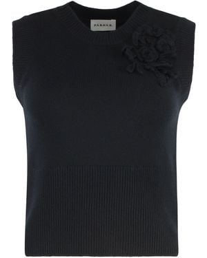 P.A.R.O.S.H. Loira Knitted Vest - Black